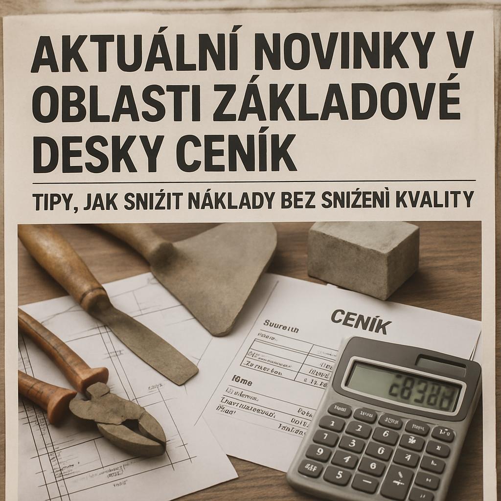Aktuální novinky v oblasti základové desky ceník. Tipy, jak snížit náklady bez snížení kvality