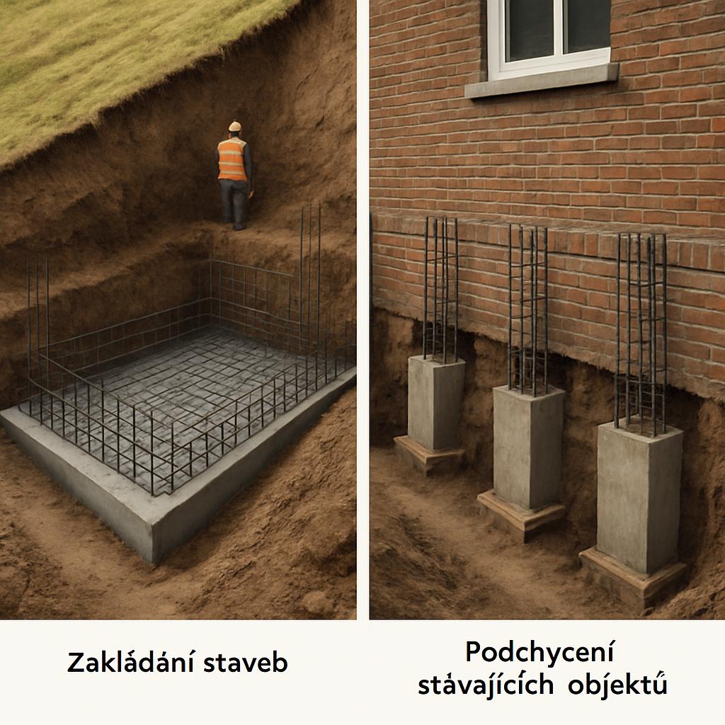 Rychlý návod k zakládání staveb. Stavba na svahu a podchycení stávajících objektů Rychlý návod k zakládání staveb. Stavba na svahu a podchycení stávajících objektů