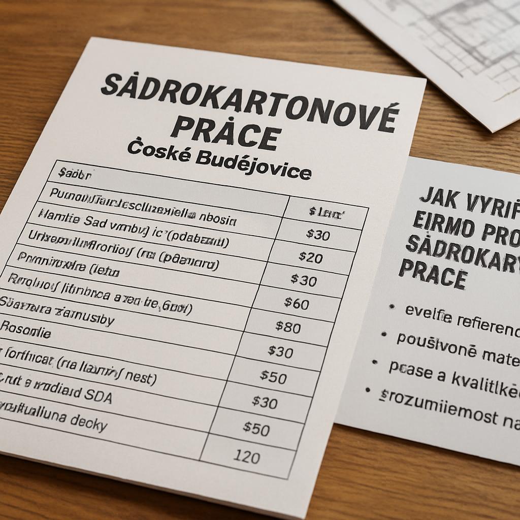 Detailní pohled na sádrokartonové práce ceník (České Budějovice). Jak vybírat firmu pro sádrokartonové práce