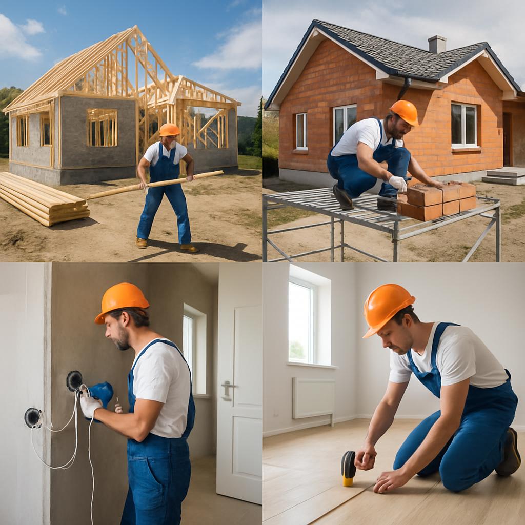 Postupy krok za krokem při stavba domu firma (Teplice). Interiéry a dokončovací práce Postupy krok za krokem při stavba domu firma (Teplice). Interiéry a dokončovací práce