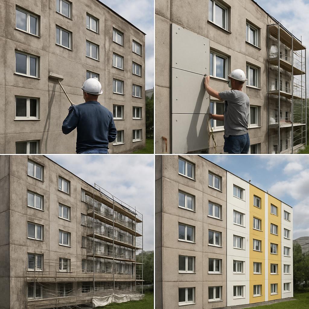 Postupy krok za krokem při renovaci fasády (Ostrava). Panelové fasády: výhody a limity Postupy krok za krokem při renovaci fasády (Ostrava). Panelové fasády: výhody a limity
