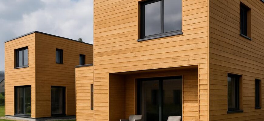 Detailní pohled na dřevostavby na Klič (Jablonec nad Nisou)