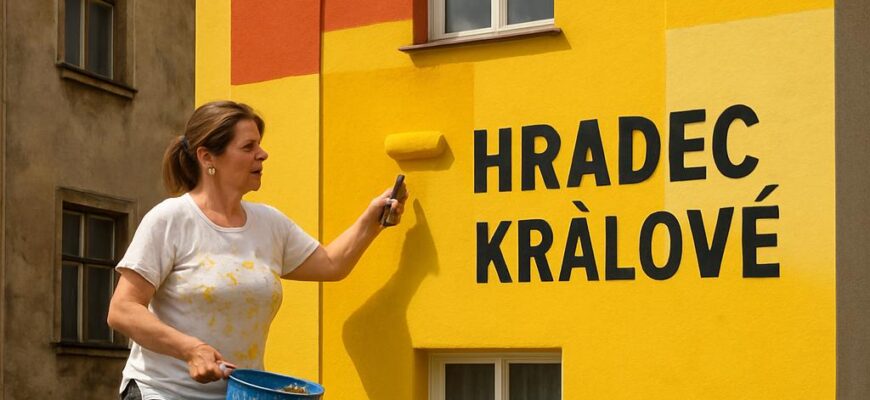 Zajímavé zkušenosti s malování fasády (Hradec Králové)