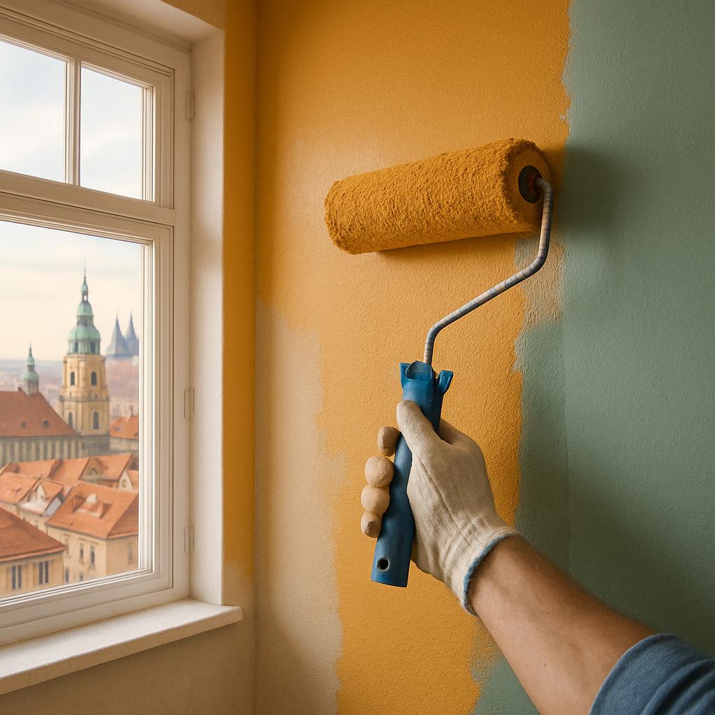 Detailní pohled na malování pokojů fotogalerie (Praha). Barvy a světlo: jak Praha ovlivňuje volbu odstínů Detailní pohled na malování pokojů fotogalerie (Praha). Barvy a světlo: jak Praha ovlivňuje volbu odstínů