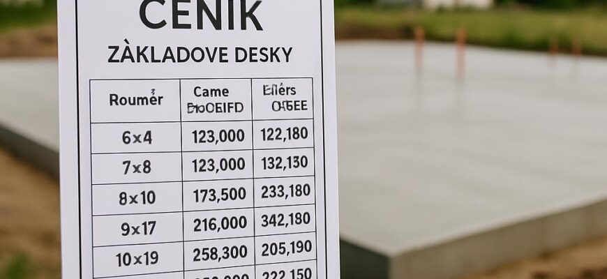 Inspirace pro základové desky ceník Ústí nad Labem: praktičtější rozhodování pro stavby v kraji