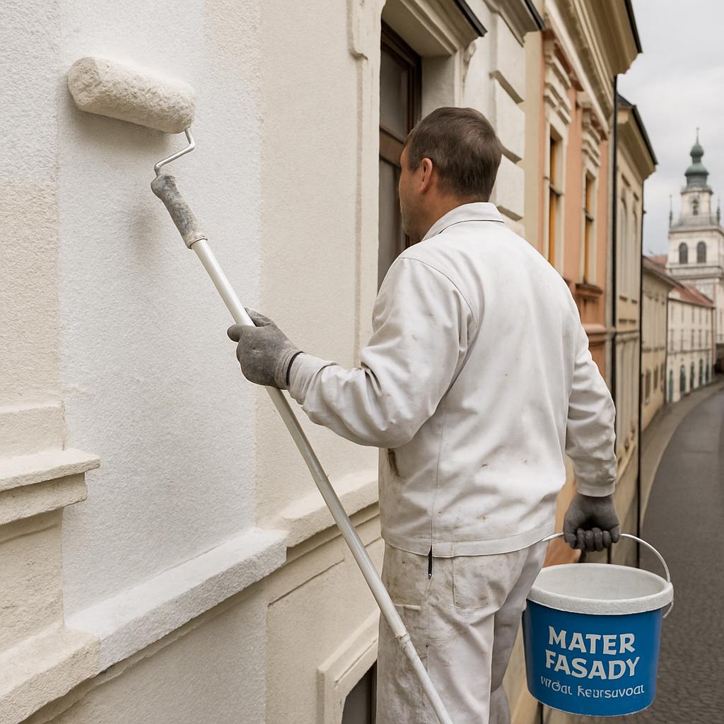 Detailní pohled na cena nátěru fasády (České Budějovice). Praktické ukázky z Českých Budějovic