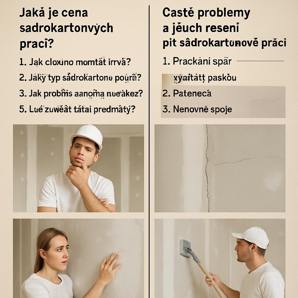 Nejčastější otázky kolem sádrokarton práce (Jablonec nad Nisou). Časté problémy a jejich řešení při sádrokarton práci