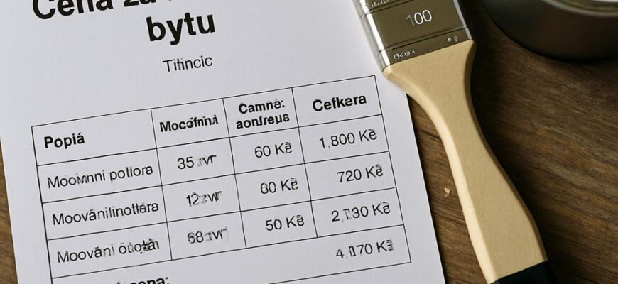Detailní pohled na cena za malování bytu (Třinec)