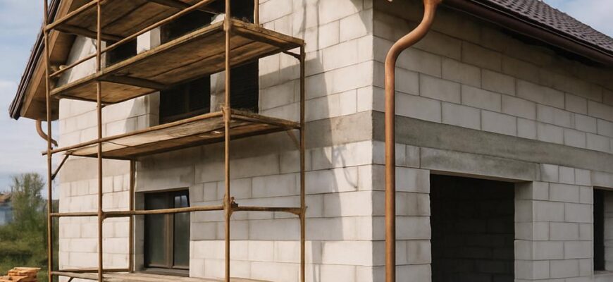 Detailní pohled na stavbu domu Ostrava Detailní pohled na stavbu domu Ostrava