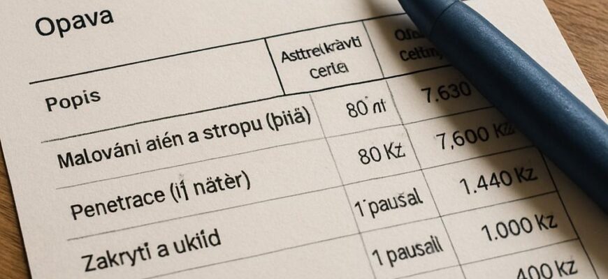 Detailní pohled na cenu za malování bytu v Opavě Detailní pohled na cenu za malování bytu v Opavě