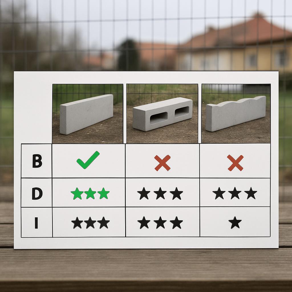 Ověřené zkušenosti s podhrabové desky (Brno). Tabulka: Srovnání typů podhrabových desek Ověřené zkušenosti s podhrabové desky (Brno). Tabulka: Srovnání typů podhrabových desek
