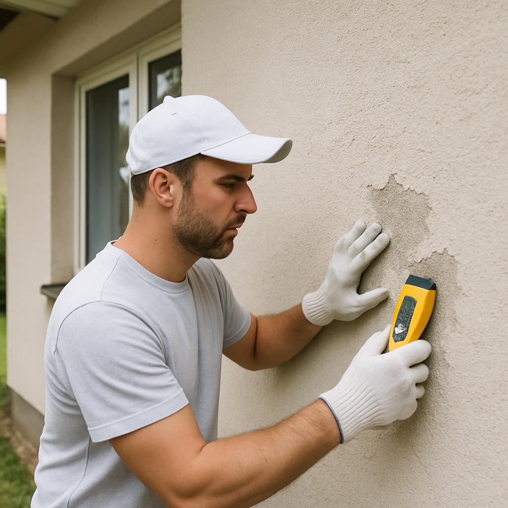Rychlý návod k nátěr fasády nepropustí vodu (Mladá Boleslav). Krok 1: Ověřte stav podkladu a připravte ho