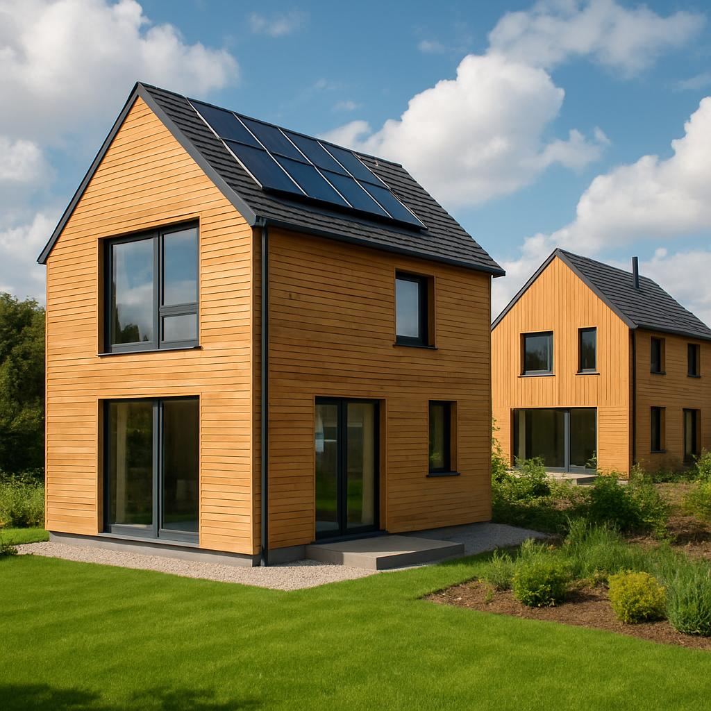 Detailní pohled na dřevostavby na klič (Jablonec nad Nisou). Energetická účinnost a udržitelnost