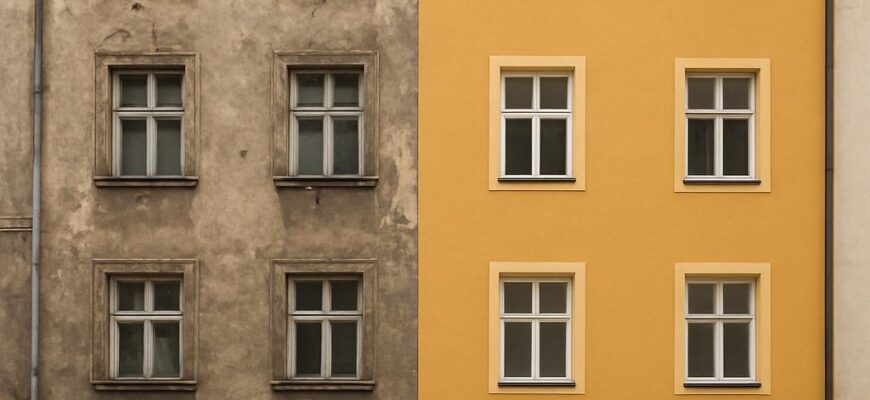Inspirace pro nátěr staré fasády (Chomutov) Inspirace pro nátěr staré fasády (Chomutov)