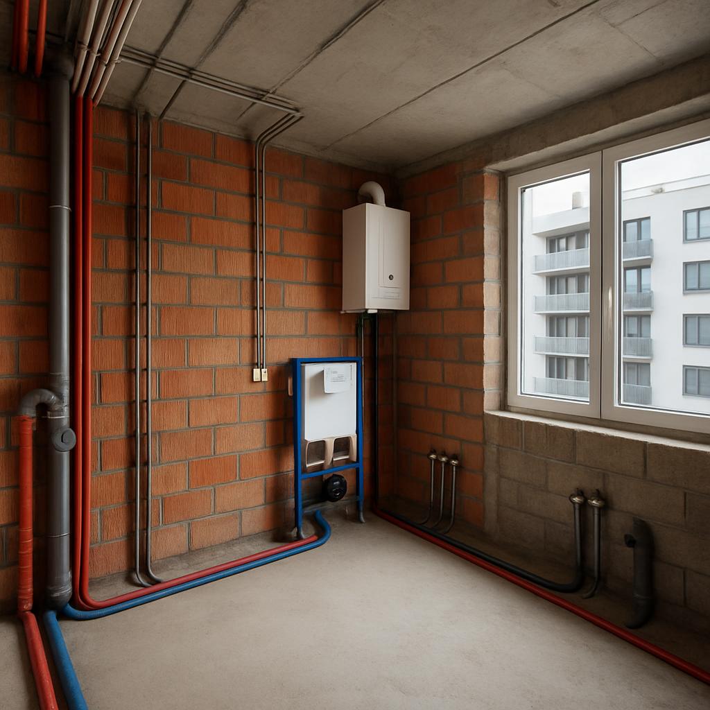 Postupy krok za krokem při bytovy dum na klíč (Praha). Krok 3: Inženýrské sítě a interiéry