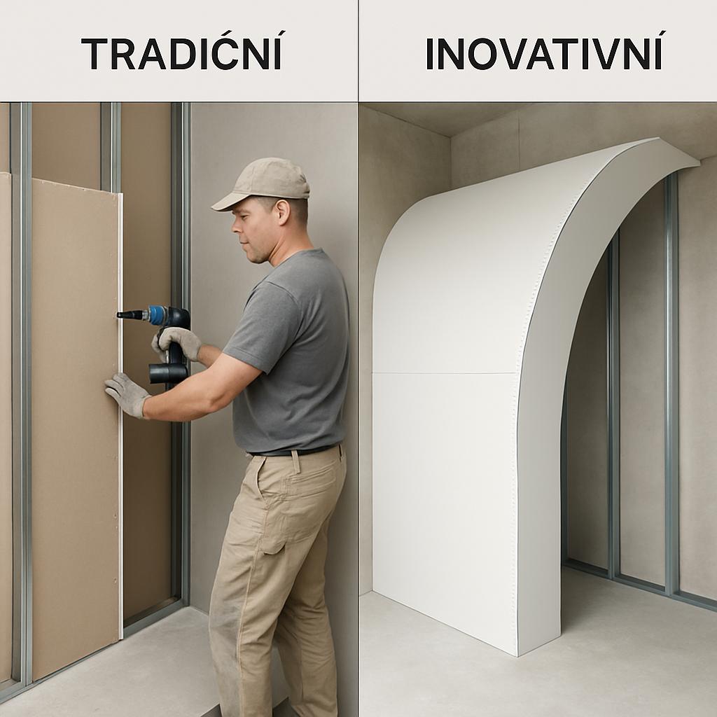 Inovativní řešení v rámci sádrokarton práce (Hradec Králové). Tabulka: srovnání tradičních a inovativních přístupů Inovativní řešení v rámci sádrokarton práce (Hradec Králové). Tabulka: srovnání tradičních a inovativních přístupů