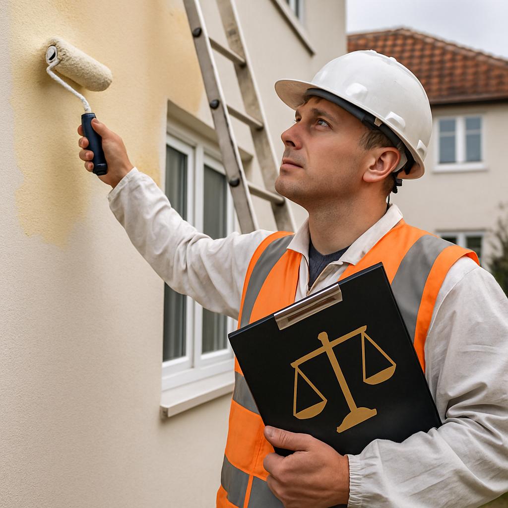 Nejčastější otázky kolem malování domů (České Budějovice). 6. Bezpečnost a právo při malování domů