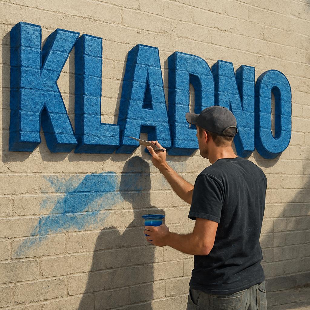 Postupy krok za krokem při malování na venkovní zeď (Kladno). Krok 3. Detaily, textury a stínování Postupy krok za krokem při malování na venkovní zeď (Kladno). Krok 3. Detaily, textury a stínování