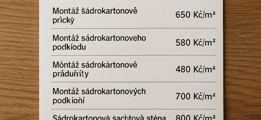 Kompletní přehled k cena prací se sádrokartonem (Přerov) Kompletní přehled k cena prací se sádrokartonem (Přerov)