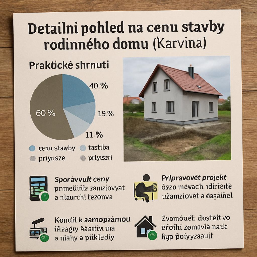 Detailní pohled na cena stavby rodinného domu (Karviná). Praktické shrnutí a doporučení pro čtenáře