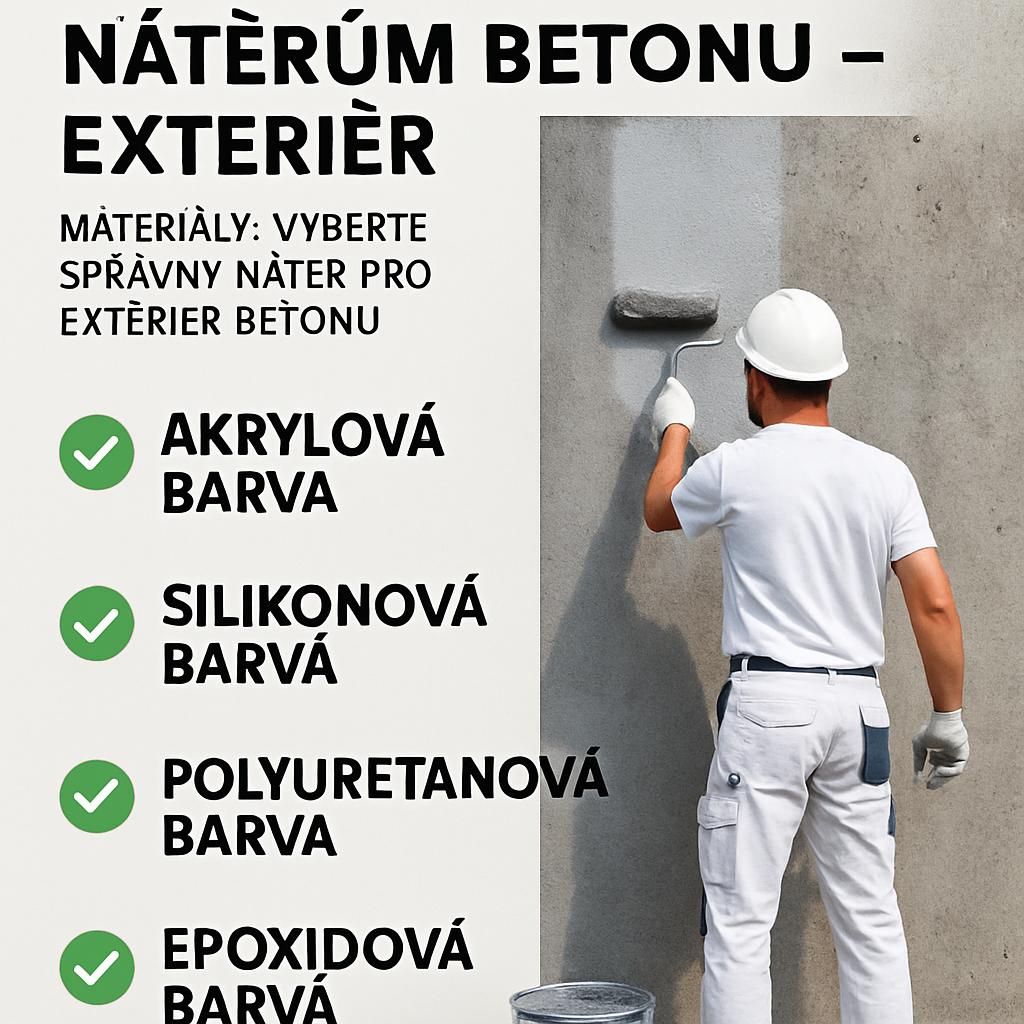 Kompletní přehled k nátěr betonu exteriér (Olomouc). Materiály: vyberte správný nátěr pro exteriér betonu Kompletní přehled k nátěr betonu exteriér (Olomouc). Materiály: vyberte správný nátěr pro exteriér betonu
