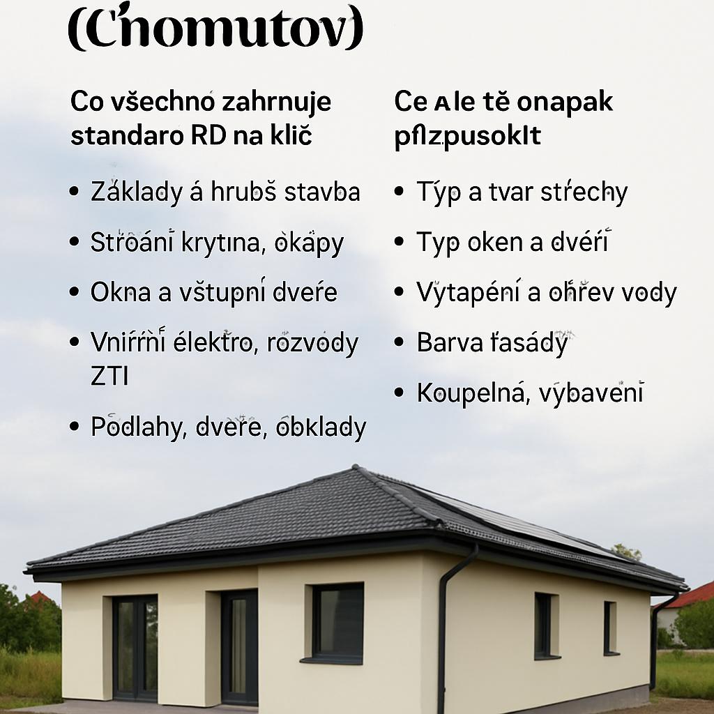 Užitečné poznatky o rd na klíč (Chomutov). Co všechno zahrnuje standard RD na klíč a co lze naopak přizpůsobit