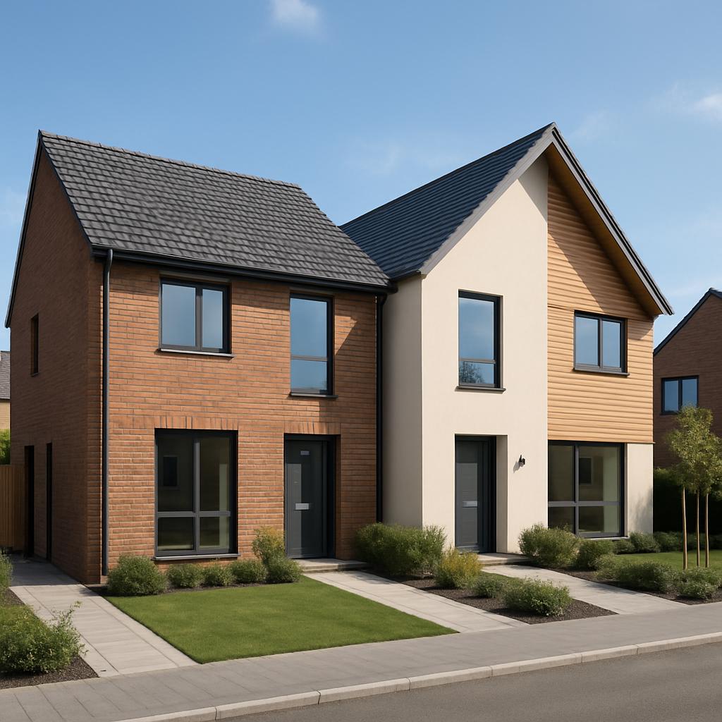 Kreativní nápady pro dvojdomy na klíč (Pardubice). Materiály a vzhled: trvalá hodnota nad krátkodobý trend