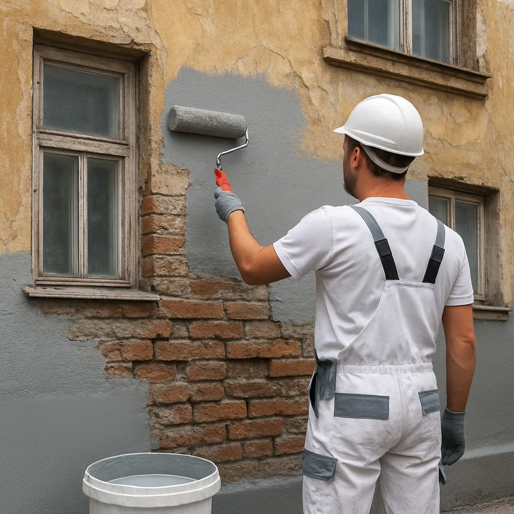 Moderní přístupy k nátěr staré fasády (Pardubice). Hydroizolační a elastické vrstvy Moderní přístupy k nátěr staré fasády (Pardubice). Hydroizolační a elastické vrstvy