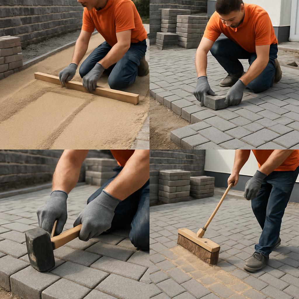 Ověřené zkušenosti s pokládka dlažby (Ostrava). Postup pokládky v praxi: krok za krokem