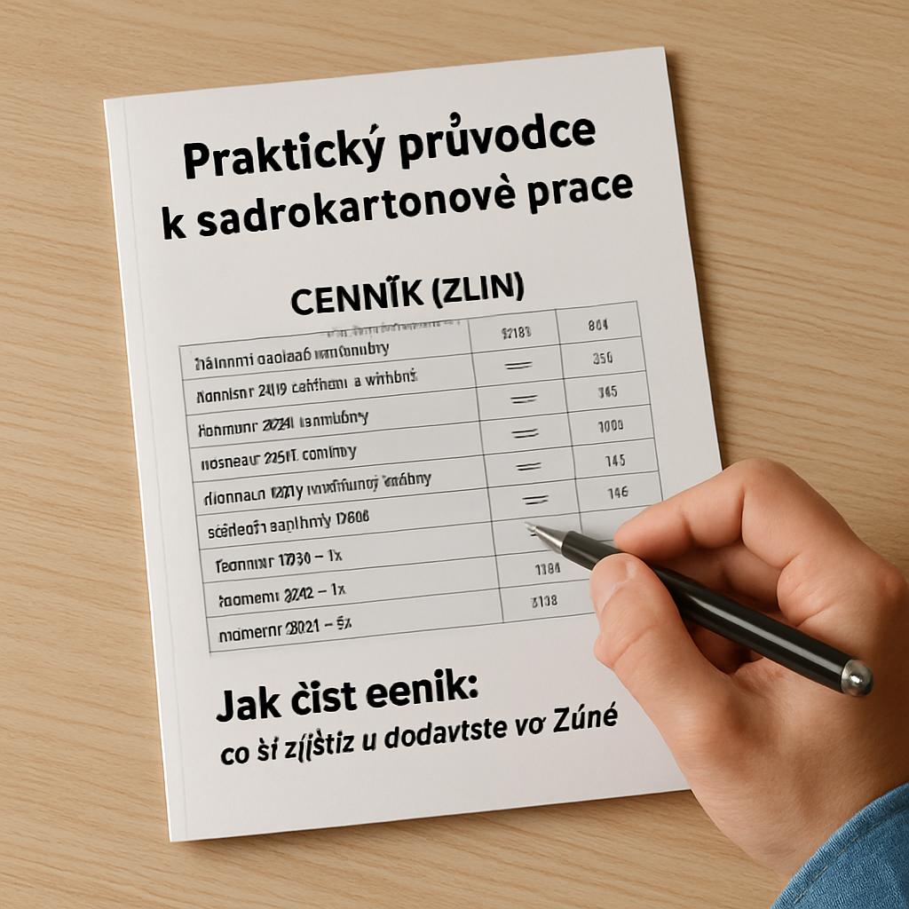 Praktický průvodce k sádrokartonové práce ceník (Zlín). Jak číst ceník: co si zjistit u dodavatele v Zlíně Praktický průvodce k sádrokartonové práce ceník (Zlín). Jak číst ceník: co si zjistit u dodavatele v Zlíně