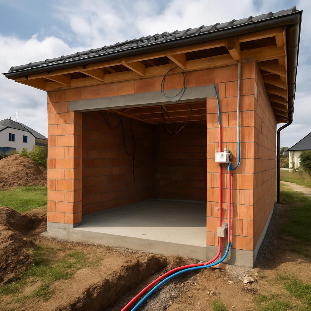 Efektivní tipy pro stavba garáže (Brno). Elektroinstalace a sítě