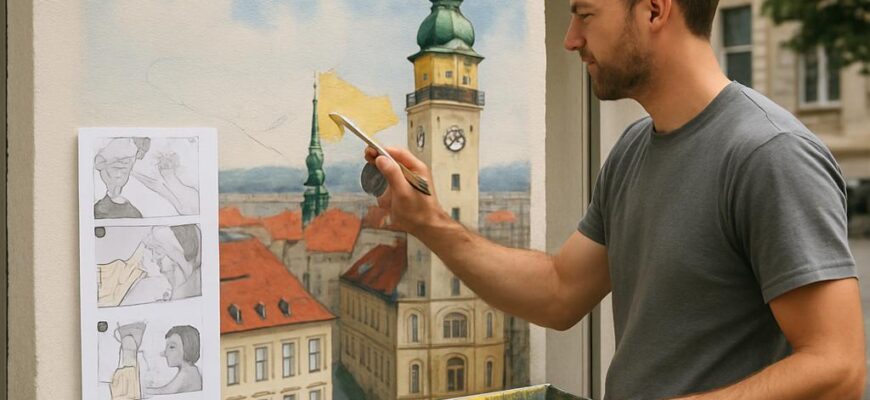 Rychlý návod k malování na fasádu (Opava)