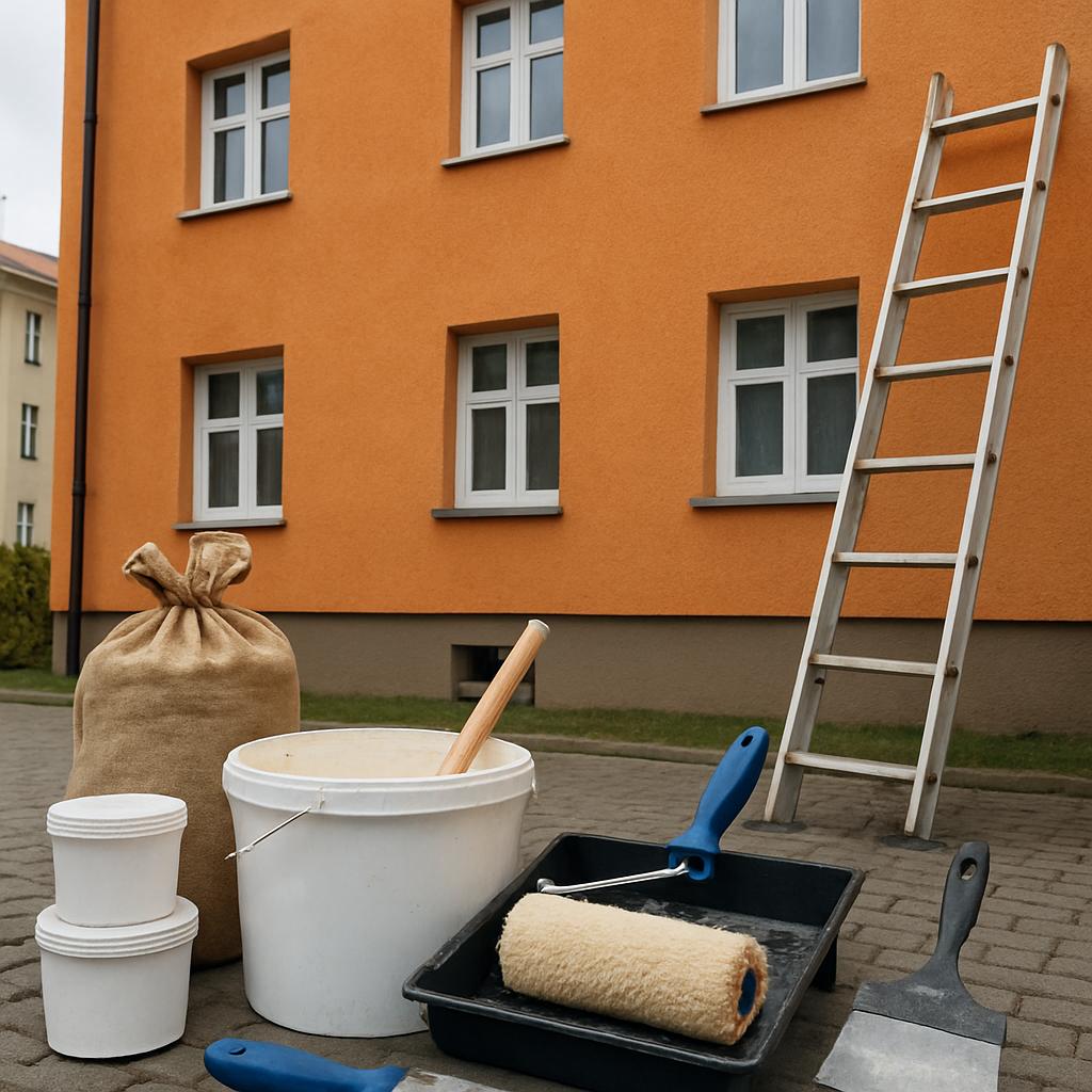 Rychlý návod k malování fasády (Jablonec nad Nisou). Co budete potřebovat: materiály a nářadí Rychlý návod k malování fasády (Jablonec nad Nisou). Co budete potřebovat: materiály a nářadí