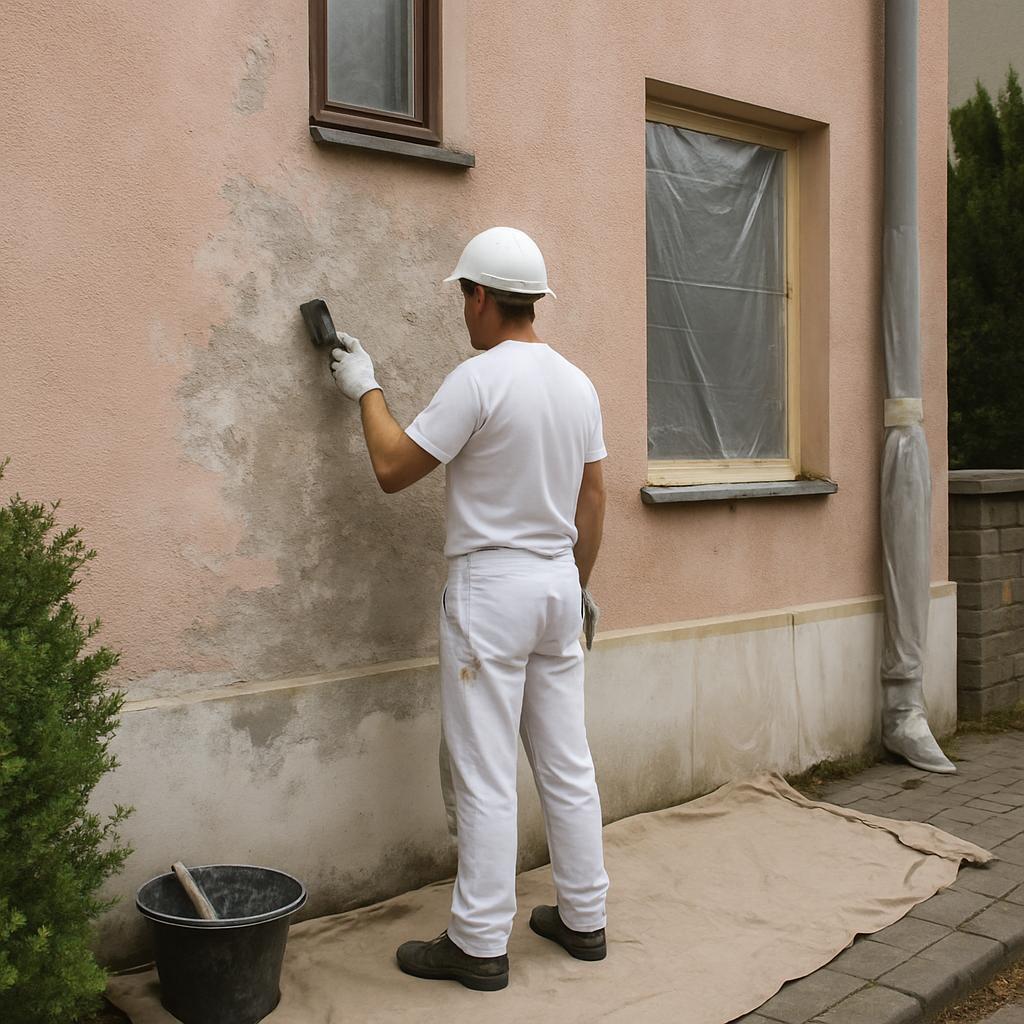 Postupy krok za krokem při nátěrech do exteriéru (Opava). Příprava povrchů a ochrana okolí