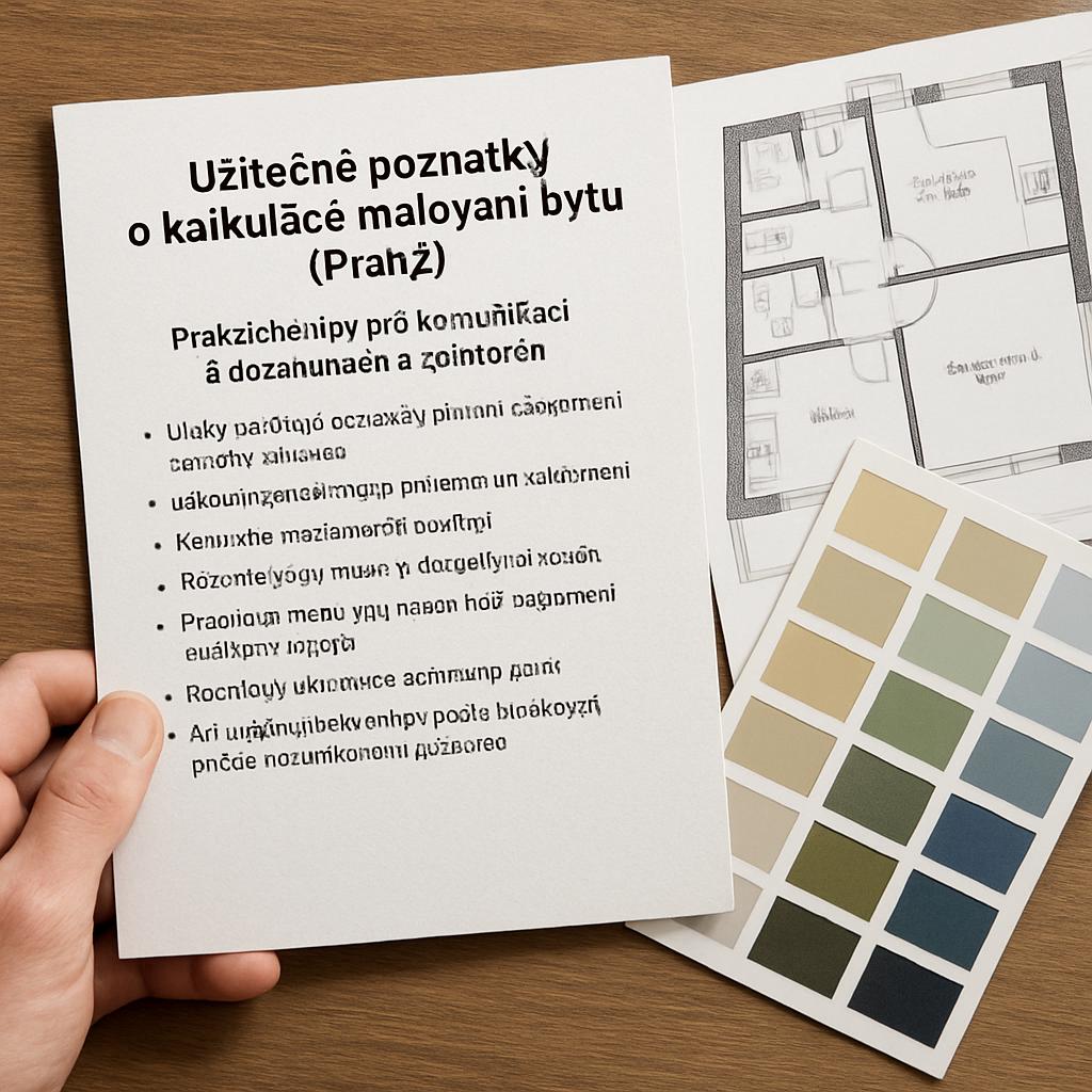 Užitečné poznatky o kalkulace malování bytu (Praha). Praktické tipy pro komunikaci s dodavatelem a zpracování nabídky Užitečné poznatky o kalkulace malování bytu (Praha). Praktické tipy pro komunikaci s dodavatelem a zpracování nabídky