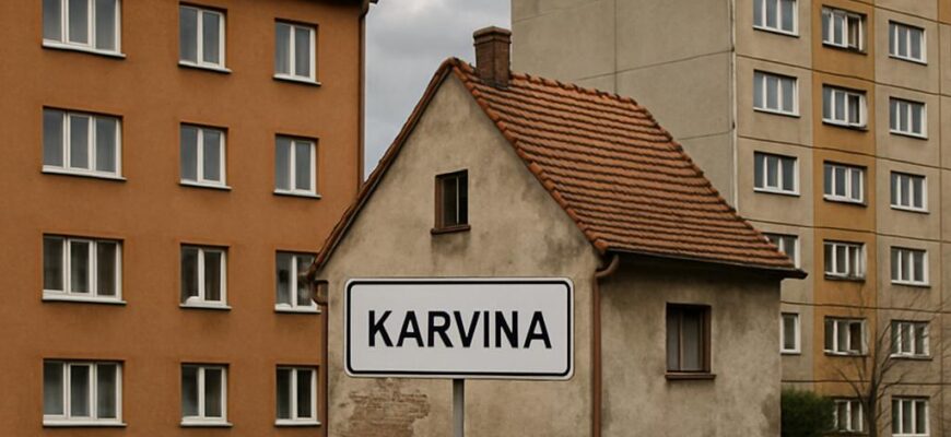 Detailní pohled na stavby domů (Karviná) Detailní pohled na stavby domů (Karviná)