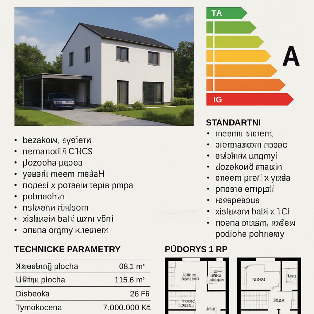 Kompletní přehled k moderní dům na klíč (Děčín). Energetická náročnost a norma
