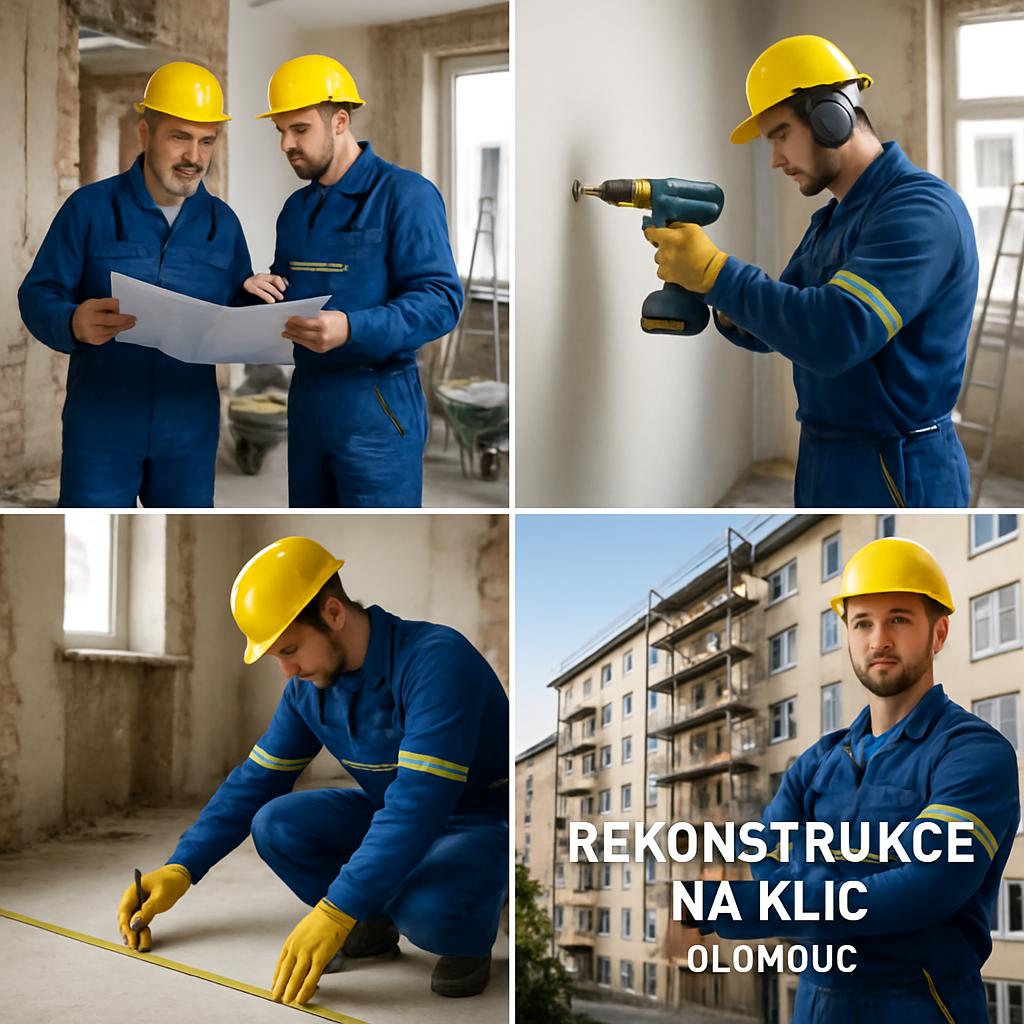 Postupy krok za krokem při rekonstrukci na klíč (Olomouc). Bezpečnost a kvalita na stavbě