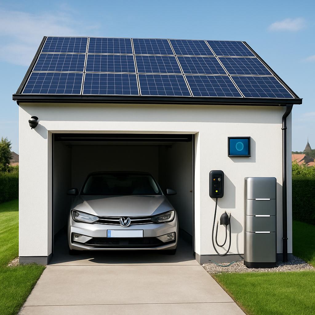 Inovativní řešení v rámci stavba garáže (Olomouc). Energetická soběstačnost a inteligentní prvky