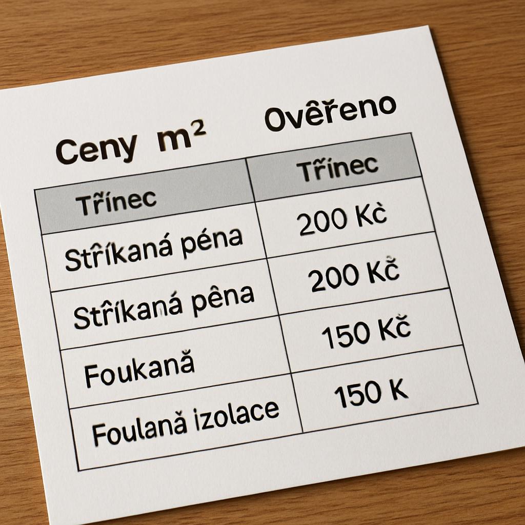 Ověřené zkušenosti s cena izolace (Třinec). Jak vypadají ověřené ceny izolace v regionu