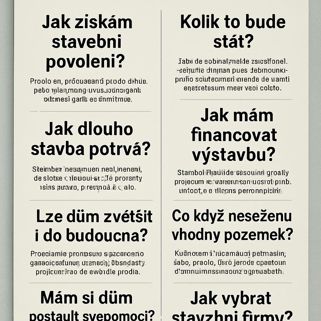 Rychlý návod k nejčastější dotazy při výstavbě rd (České Budějovice). Závěr Rychlý návod k nejčastější dotazy při výstavbě rd (České Budějovice). Závěr