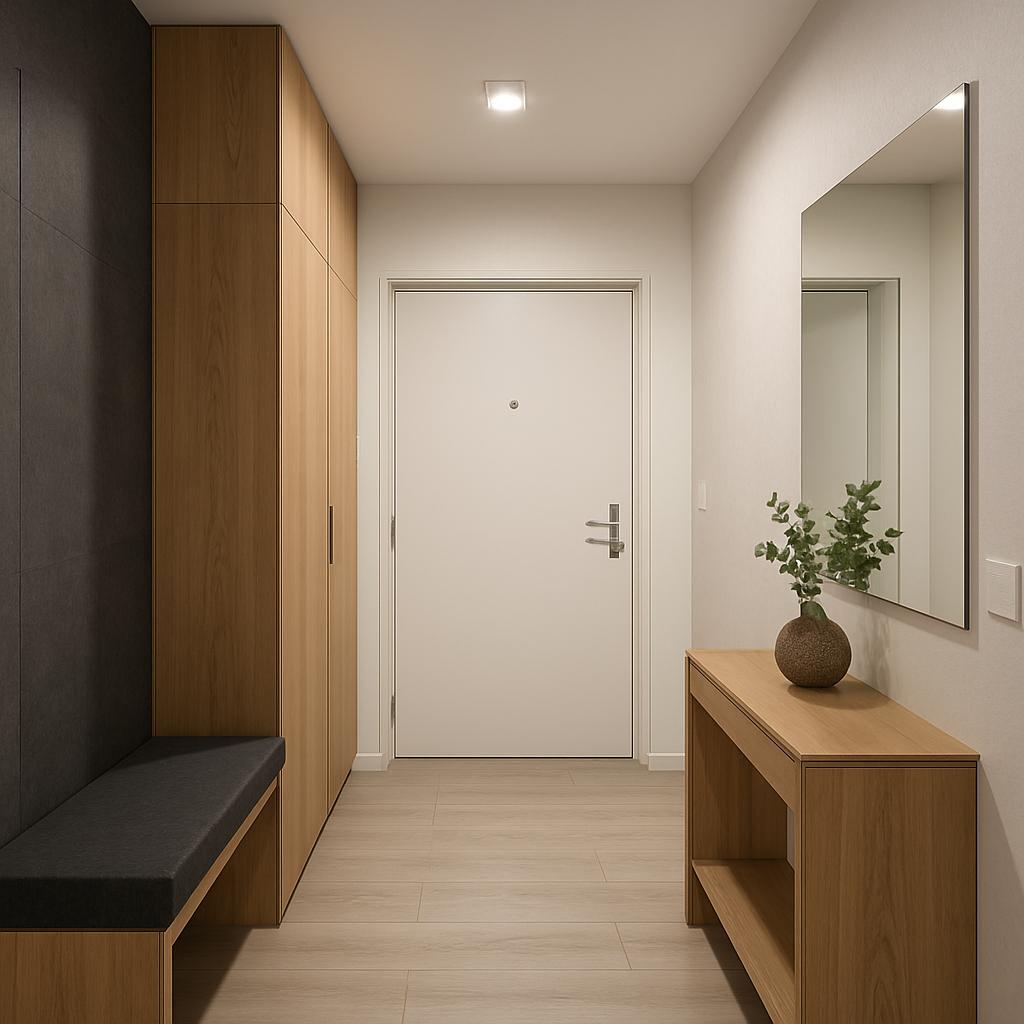 Detailní pohled na inspirace malování bytu (Přerov). Chodba a vstupní prostor