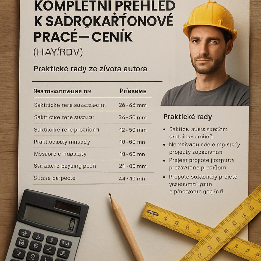 Kompletní přehled k sádrokartonové práce ceník (Havířov). Praktické rady ze života autora