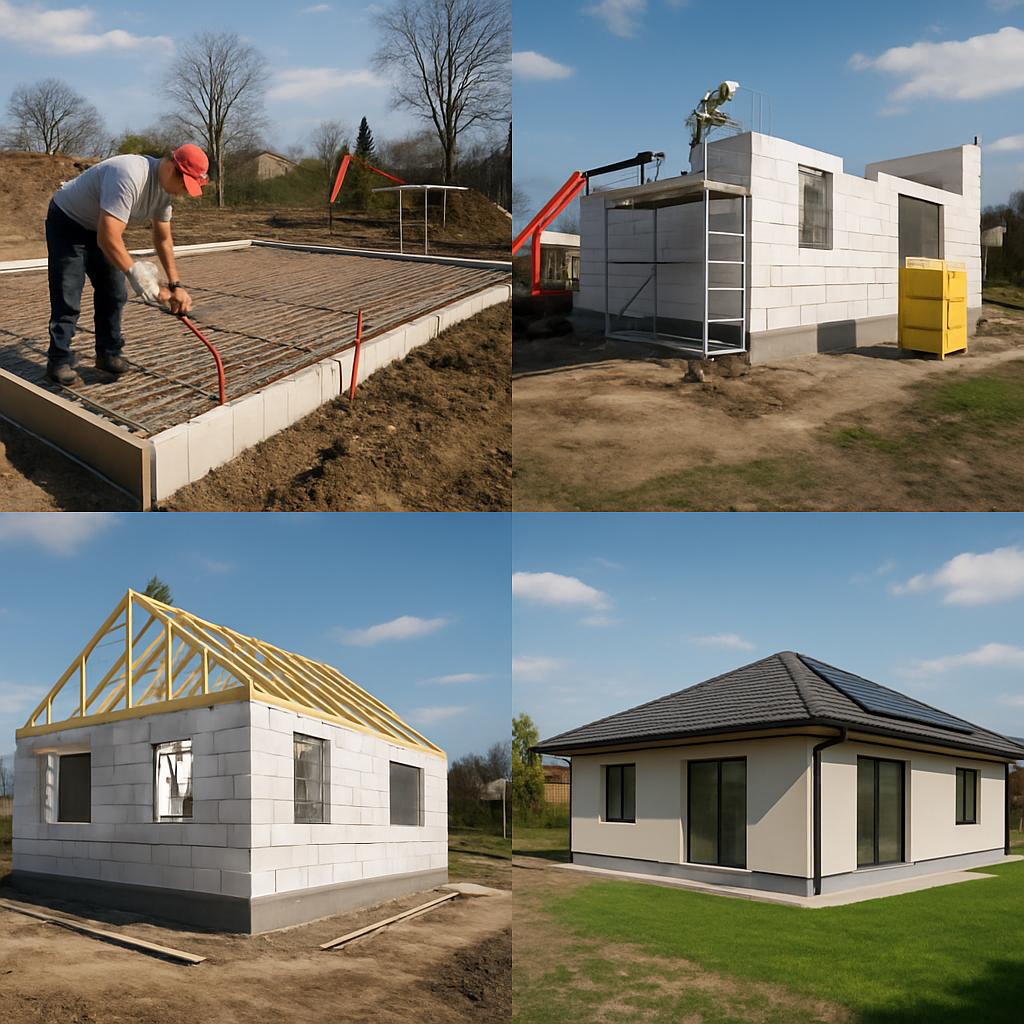 Postupy krok za krokem při domek na klíč (Karviná). Materiály a energetická efektivita