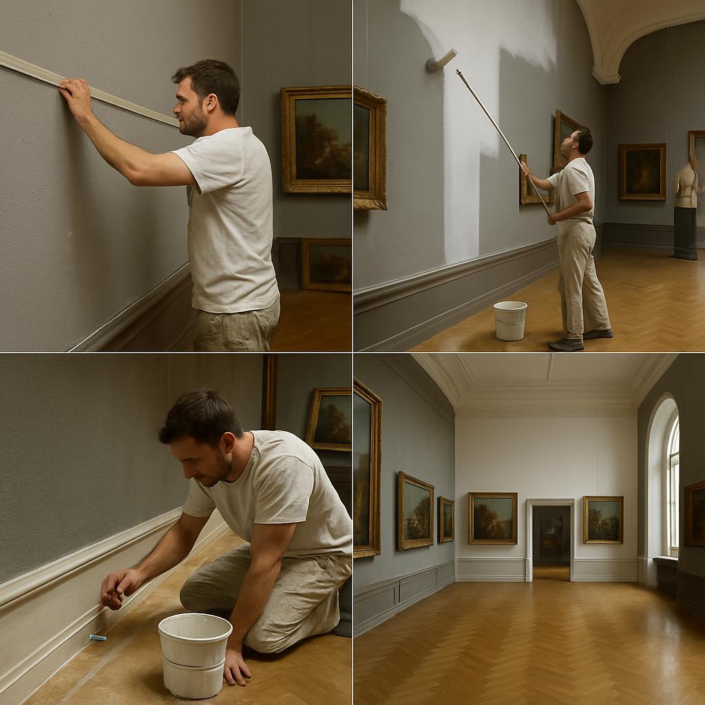 Postupy krok za krokem při malování interiérů fotogalerie (Praha). Zkušenosti z praxe a osobní tipy