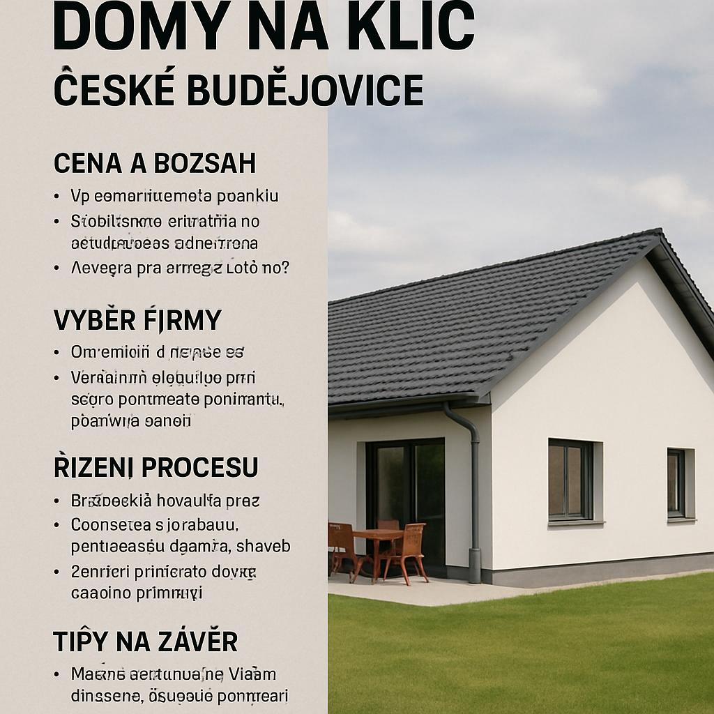 Důležité informace o domy na klíc (České Budějovice). Praktické shrnutí a tipy na závěr