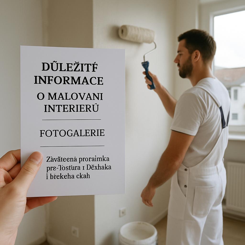 Důležité informace o malování interiérů fotogalerie (Děčín). Závěrečná poznámka pro čtenáře z Děčínska i blízkého okolí