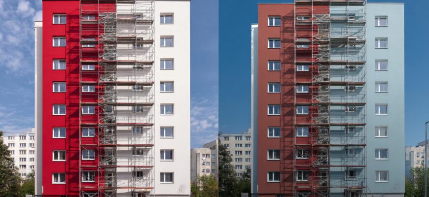 Postupy krok za krokem při silikonový nátěr fasády (Ústí nad Labem)