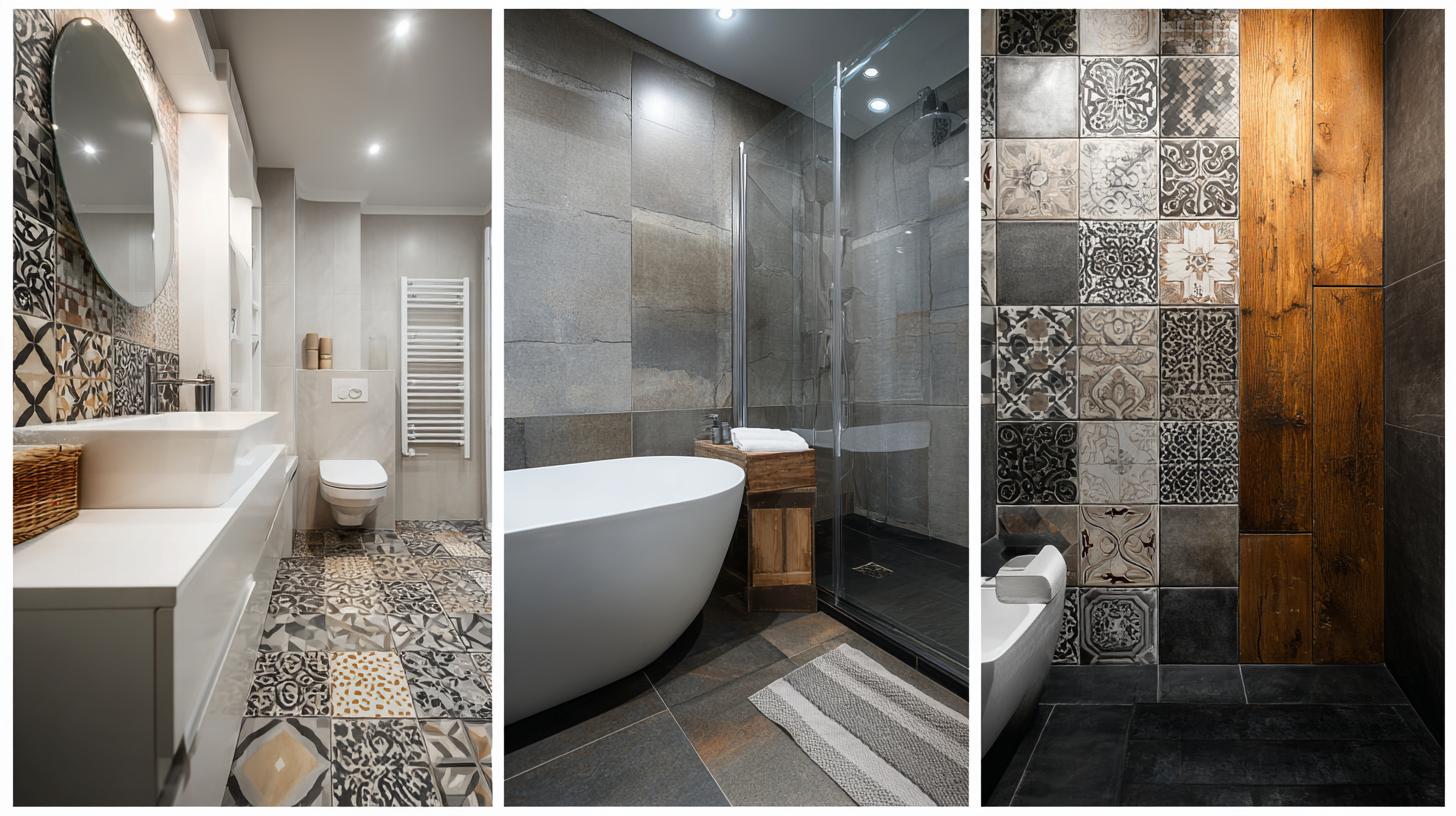 Kreativní nápady pro rekonstrukce koupelny (Ostrava). Styl a materiály: odvážné, ale funkční volby