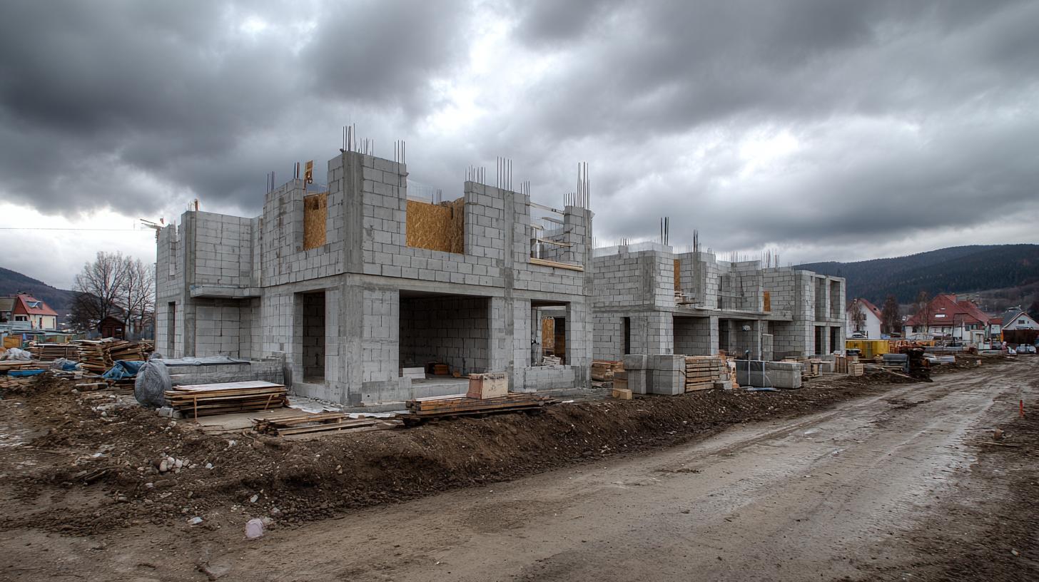 Postupy krok za krokem při stavební firma domy na klíč (Frýdek-Místek). 7. Průběh výstavby domu na klíč: hrubá stavba, dokončení